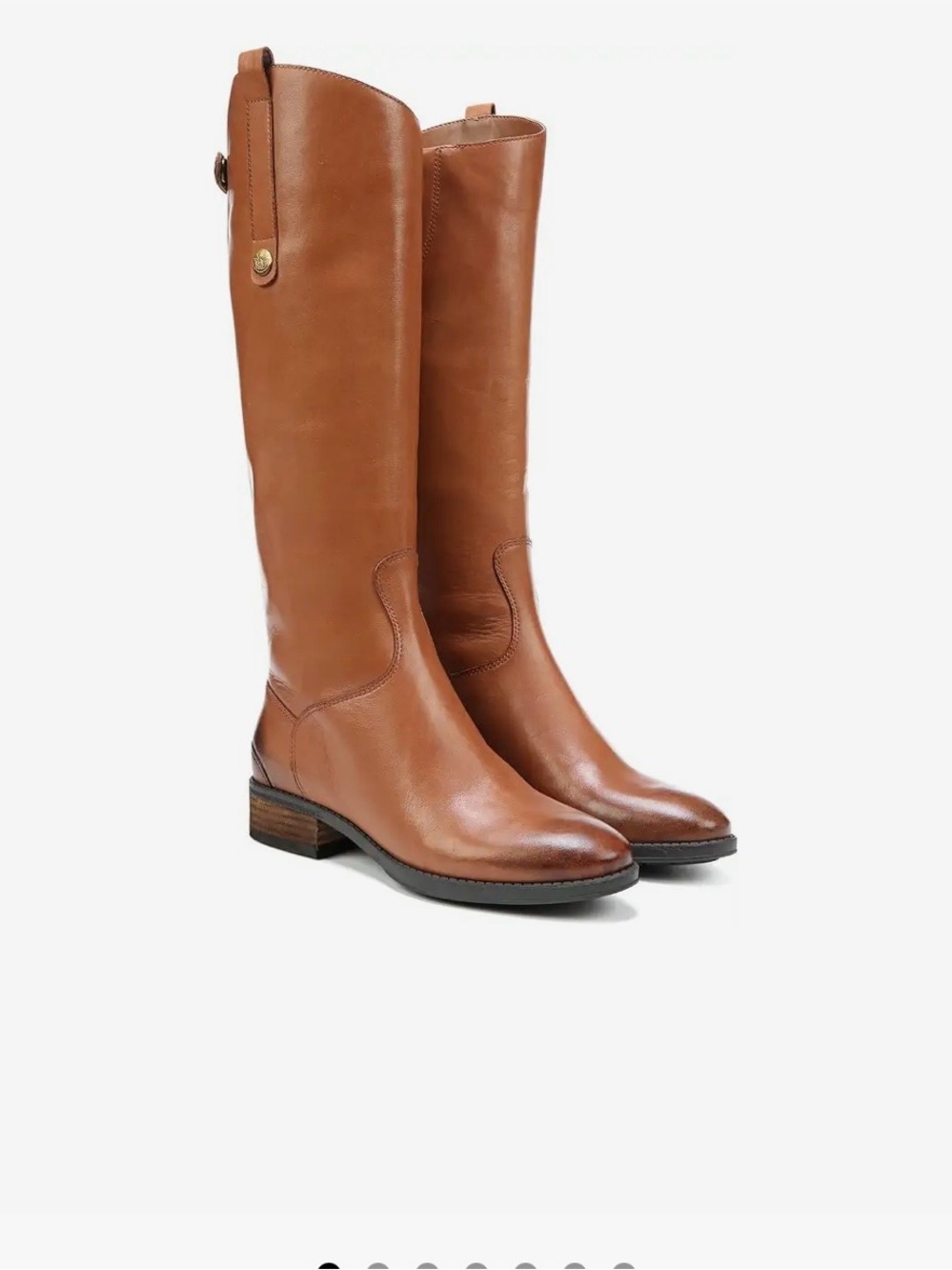 Sam Edelman Penny 2 Wide Calf Leather Riding Boots Women’s 7.5 Tan Equestrian
